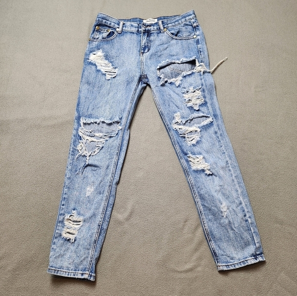 One Teaspoon Denim - 𝅺One Teaspoon Awesome  Baggies Distressed Boyfriend Jean Sz 26